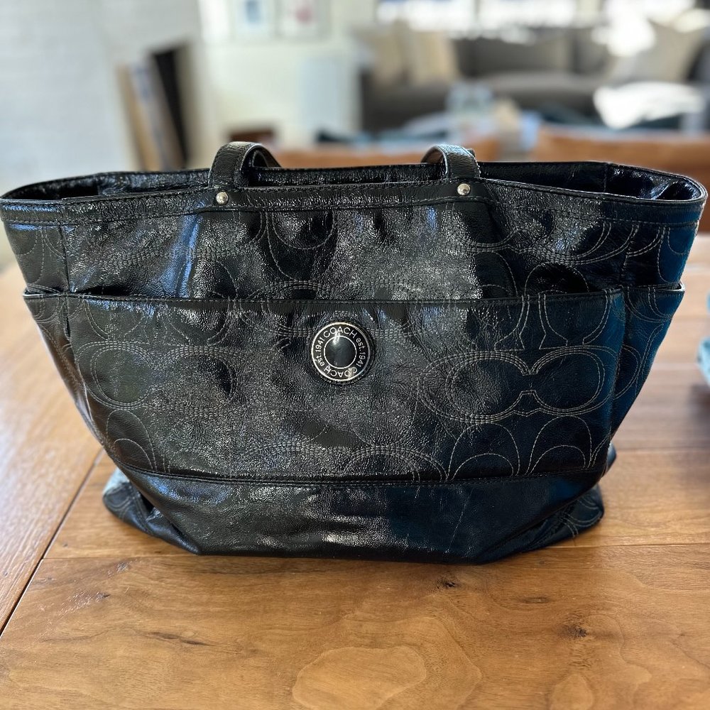 Coach Patent Leather Diaper Bag